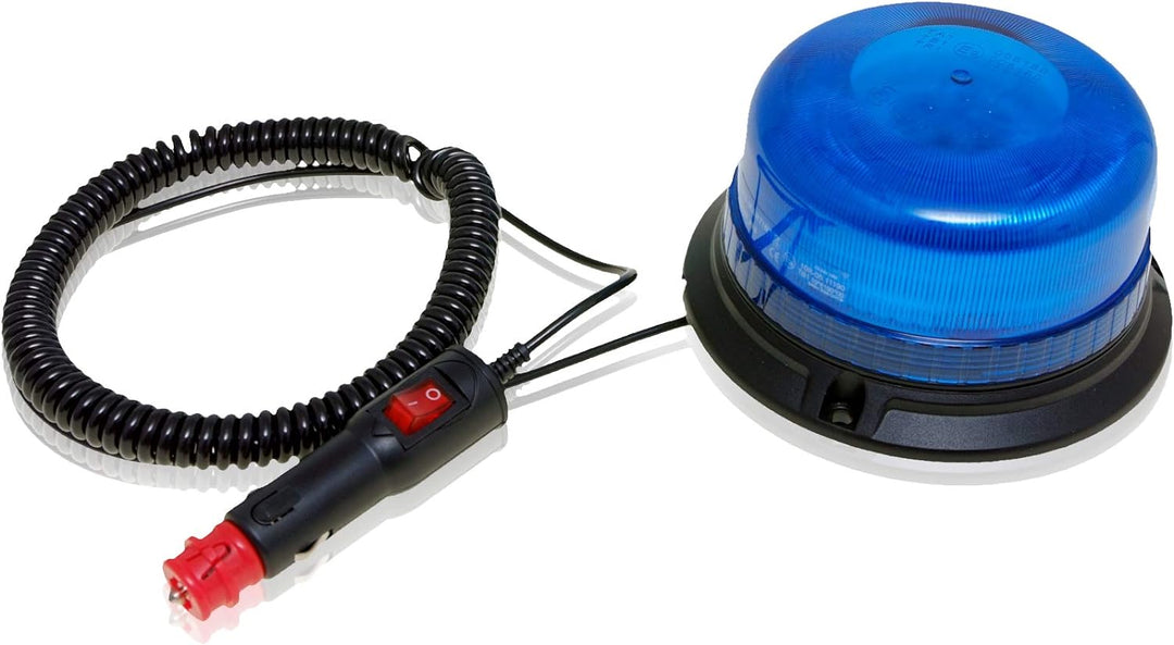 LED-MARTIN® Rundumleuchte XR20 ECO - 12V/24V- Blau - Magnetfuss - 3,5m Kabel - für Polizei, Feuerweh
