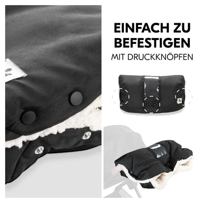 Hauck Handwärmer für Kinderwagen Buggy Fahrradanhänger, Handmuff mit Touchscreen Handy Tasche, Warme