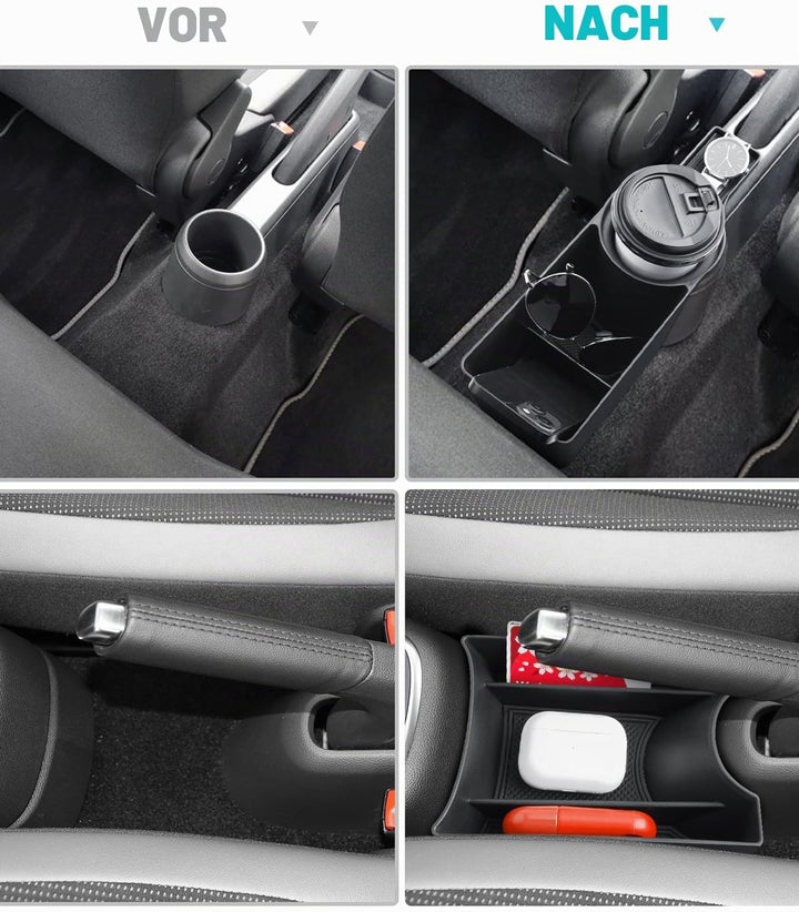 CDEFG Kompatibel mit VW UP GTI/Seat MII/Citigo 2013-2023 Mittelkonsole Organizer Aufbewahrungsbox Au