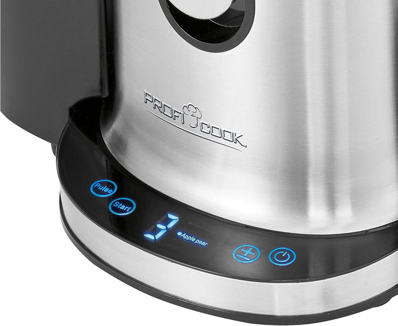 Profi Cook Entsafter PC-AE 1156 Automatik-Saftpresse mit hochwertigem Edelstahl-Gehäuse, 1 Liter Saf