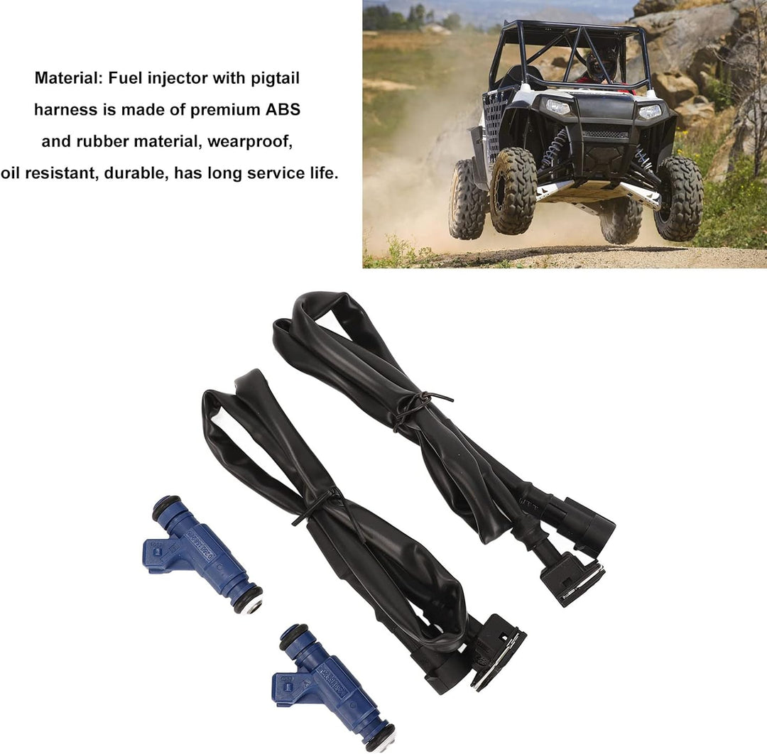 Qiilu 1202863 Einspritzdüsen-Set mit Zopfkabelbaum für Polaris Ranger 700 2005-2009 für Polaris RZR