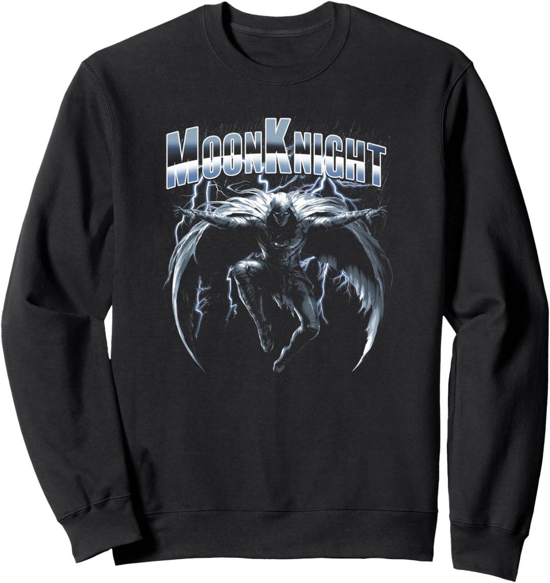 Marvel Moon Knight Lightning And Rain Poster Sweatshirt