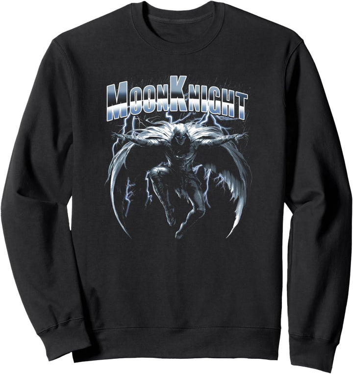 Marvel Moon Knight Lightning And Rain Poster Sweatshirt