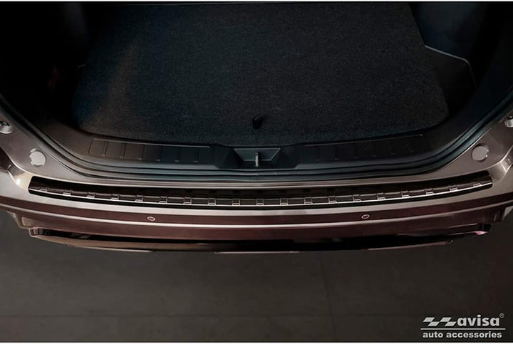 Schwarz Edelstahl Heckstossstangenschutz kompatibel mit Mitsubishi Eclipse Cross PHEV Facelift 2021-