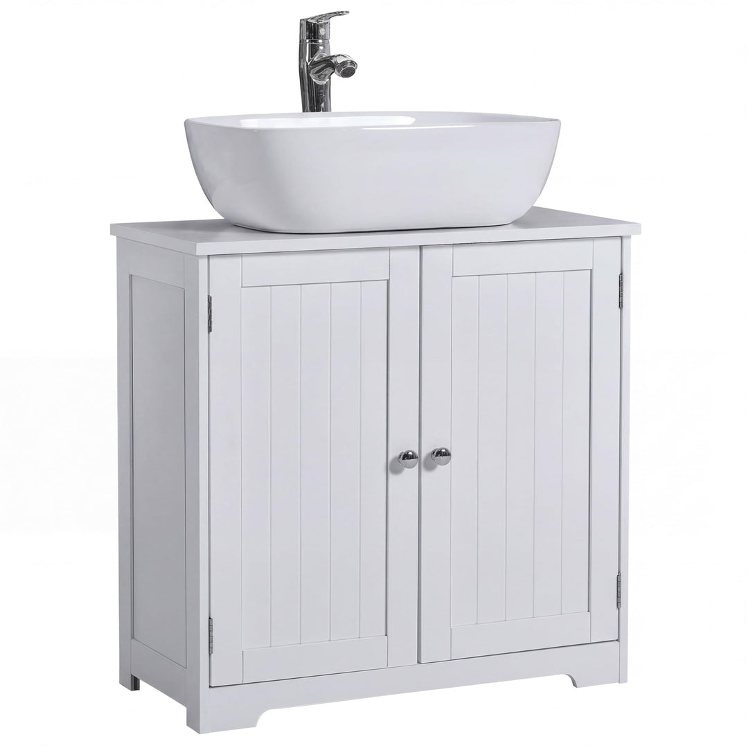 Bath Vida Priano Waschbecken-Unterschrank für Badezimmer, bodenstehende Aufbewahrungseinheit, weiss,