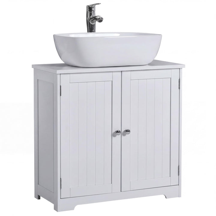 Bath Vida Priano Waschbecken-Unterschrank für Badezimmer, bodenstehende Aufbewahrungseinheit, weiss,