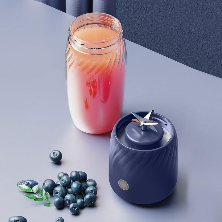 Kleine Standmixer 350 ml, Tragbarer Elektrisch Blender mit 6-Klingen Edelstahl, Mini USB Mixer für F