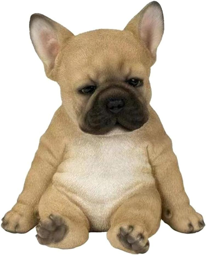Französische Bulldogge Welpen Statue, Harz Rasen Skulptur Super süsse Garten Hof Dekor, realistische