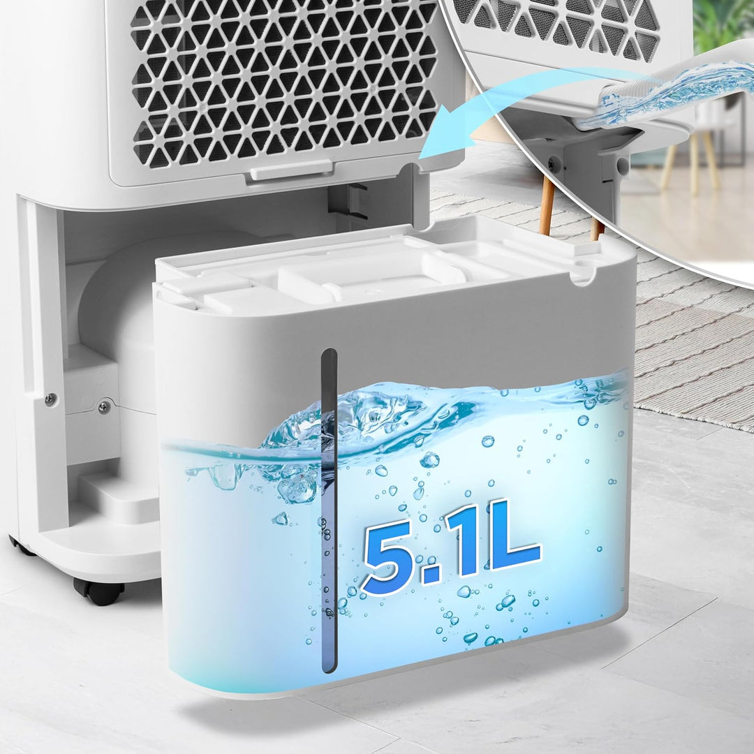 Duronic DH201 Luftentfeuchter, elektrischer Entfeuchter für 25 m² Räume, leiser Raumentfeuchter mit