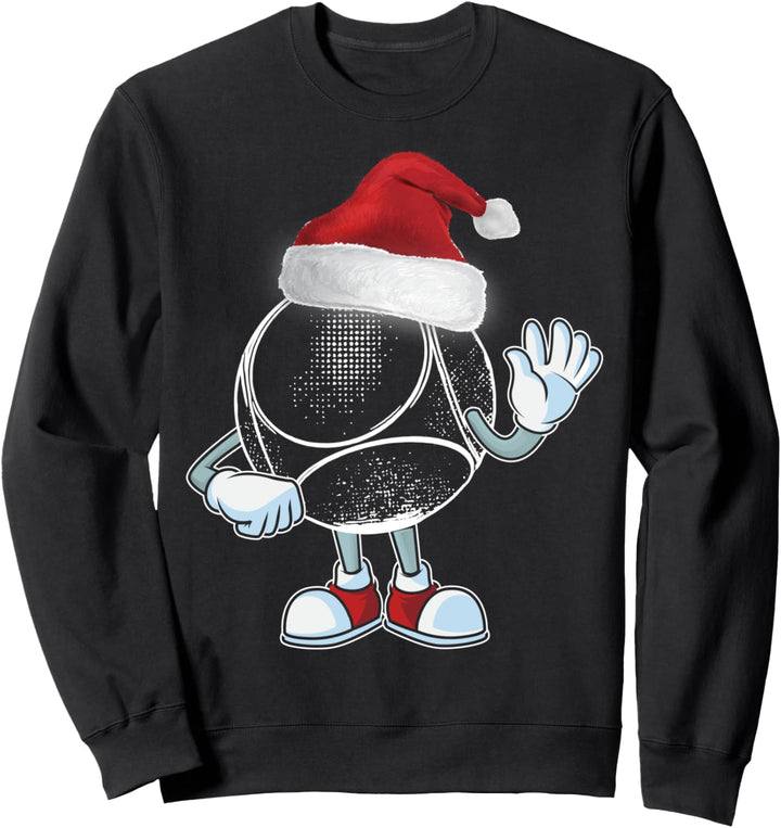 Boulekugeln Weihnachtsmütze Outfit für Boulespieler Boule Sweatshirt