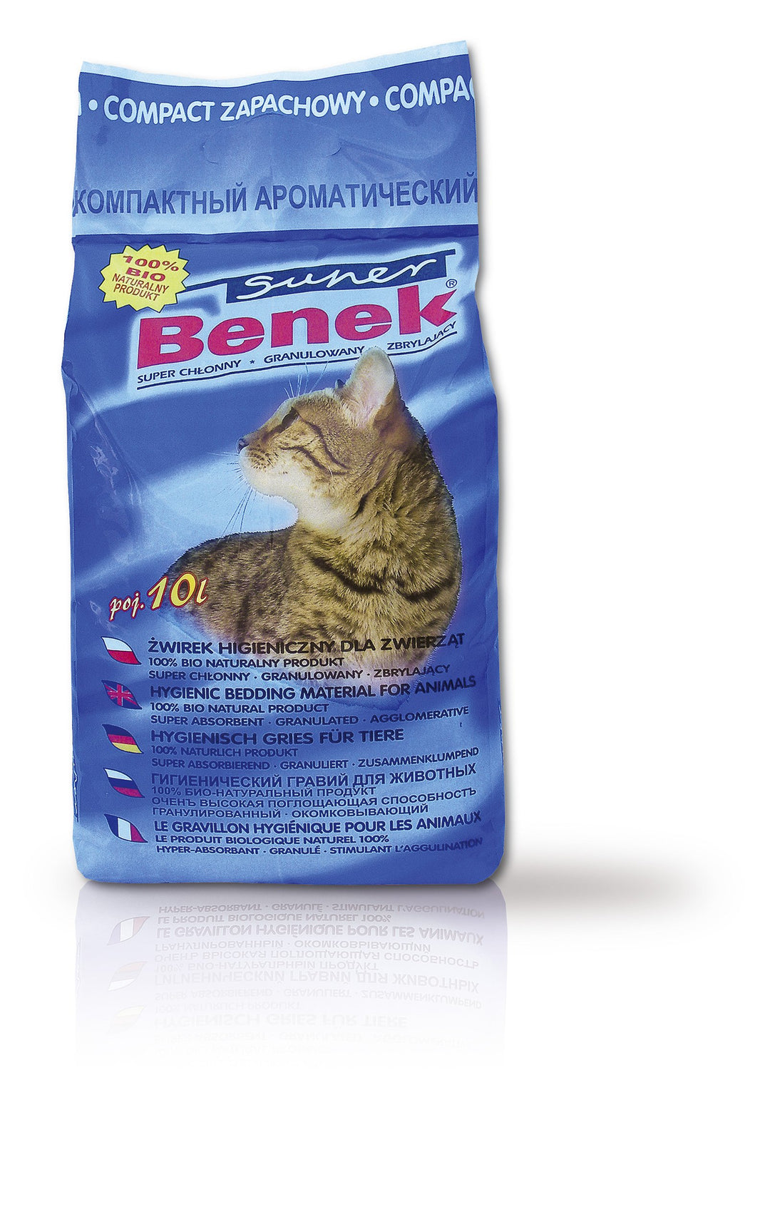 Super Benek Compact Feinkörnige Katzenstreu Meeresbrise, 10 L, 8 kg Meeresbrise 10 L 1, Meeresbrise