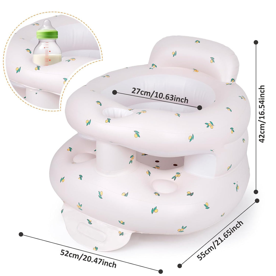 Tragbarer Aufblasbarer Babysitz Baby Sitzhilfe Sessel Leicht für 3 Monate bis 36 Monate Werkzeuglose