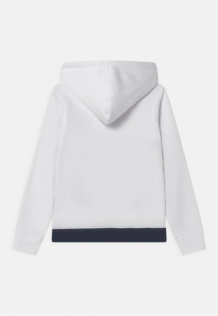 Jack & Jones Jungen JJEURBAN Blocking Sweat Hood NOOS JR Sweatshirt, White/Detail:RED Dahlia-Navy Pr