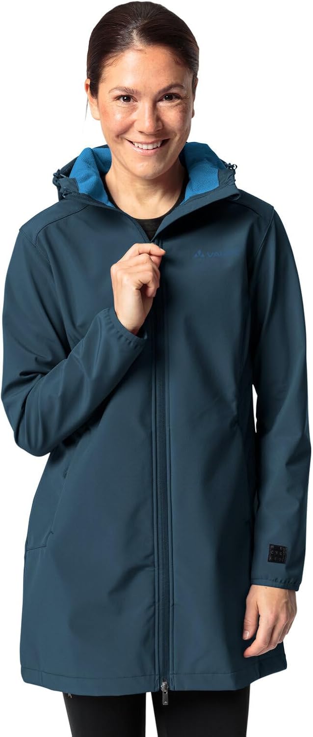 VAUDE Damen Women's Moena Softshell Parka Jacke 42 dark sea, 42 dark sea