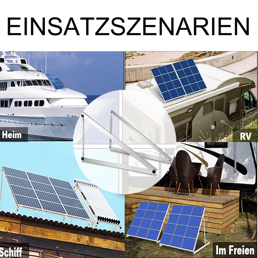 Halterung für Solarpanel bis 118cm 2 Paar, Halterung für Solarmodul Aufständerung Flachdach PV | Ver