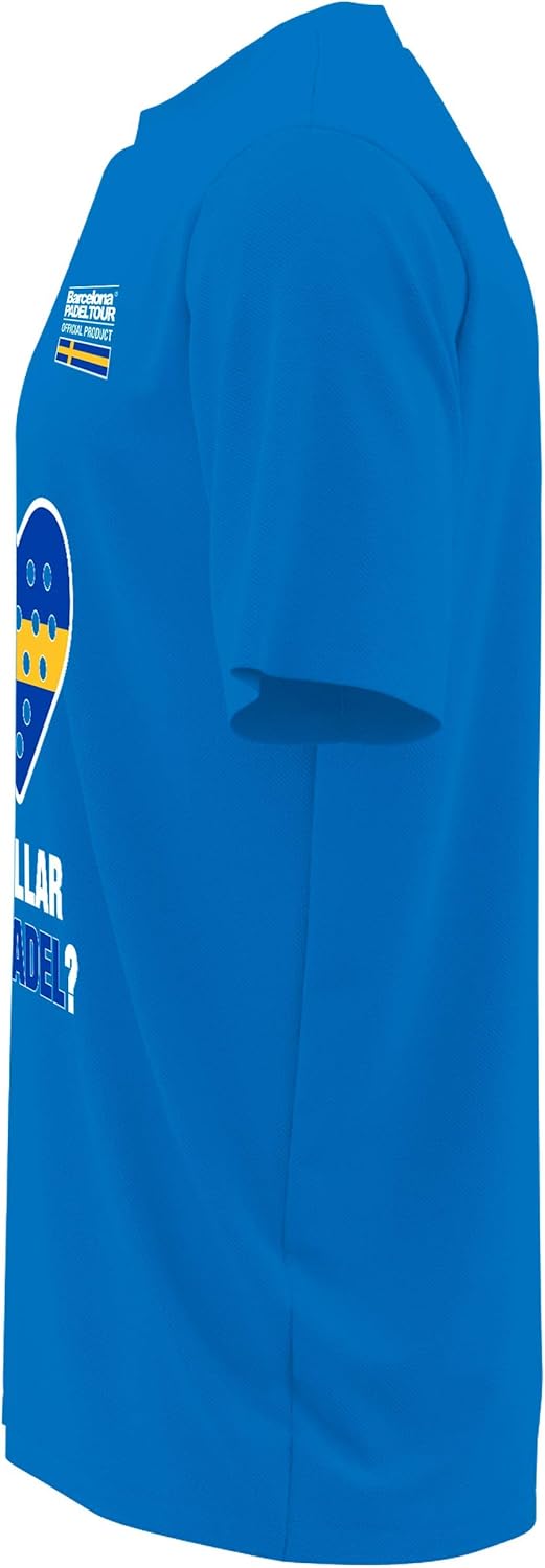 Barcelona Padel Tour - Joma Men's Short Sleeve Crew - Atmungsaktives Micro Mesh Gewebe mit Love Pade