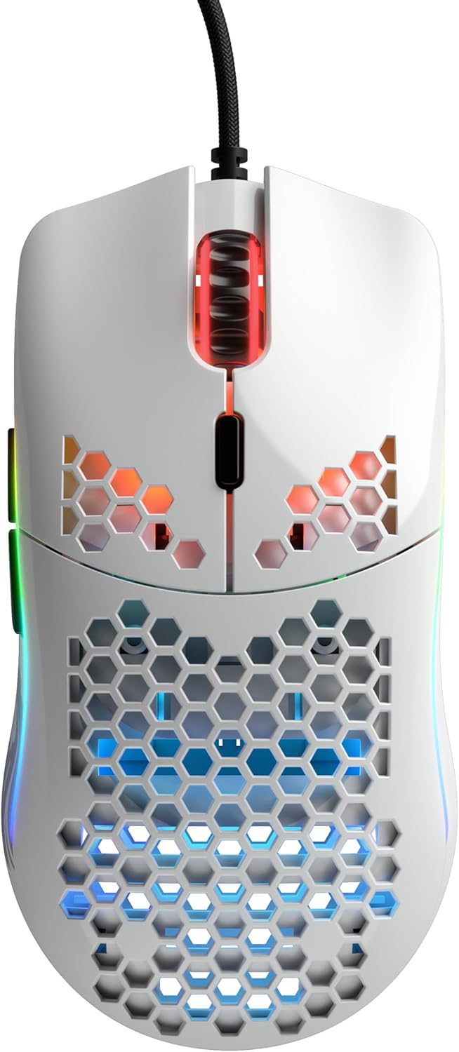 GLORIOUS Model O- (Minus) Compact Wired Gaming Mouse - 58g Superlight Honeycomb Design, RGB, Pixart