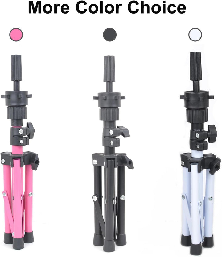 Perückenständer Stativ verstellbarer Metall Mini Perückenkopf Ständer für Training Mannequin Köpfe u