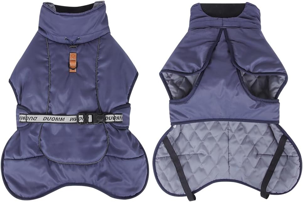 Hundemäntel Wasserdicht Winddicht Warm Winter Sicher mit Gewinde Reflektierende Streifen Jacke für M