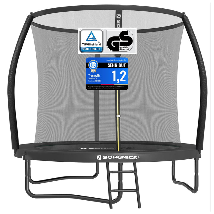 SONGMICS Trampolin Outdoor Ø 244/305/366/427 cm, rundes Gartentrampolin Kindertrampolin mit Sicherhe