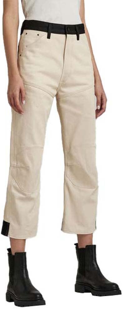 G-STAR RAW Damen 5620 3D Cropped Bootcut Pm Jeans 32W / 30L Beige (Ecru D21066-c525-159), 32W / 30L