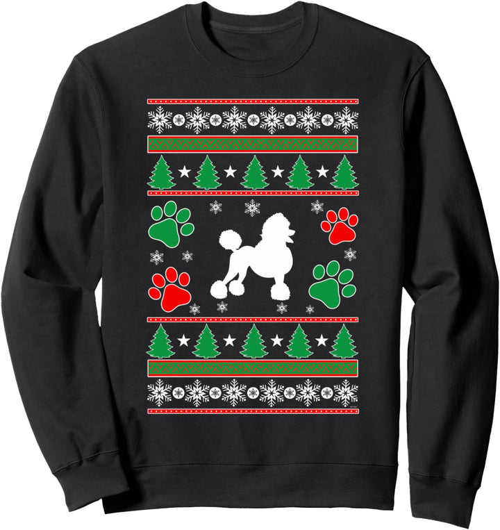 Poodle Mom lovers gift ugly Christmas Sweatshirt