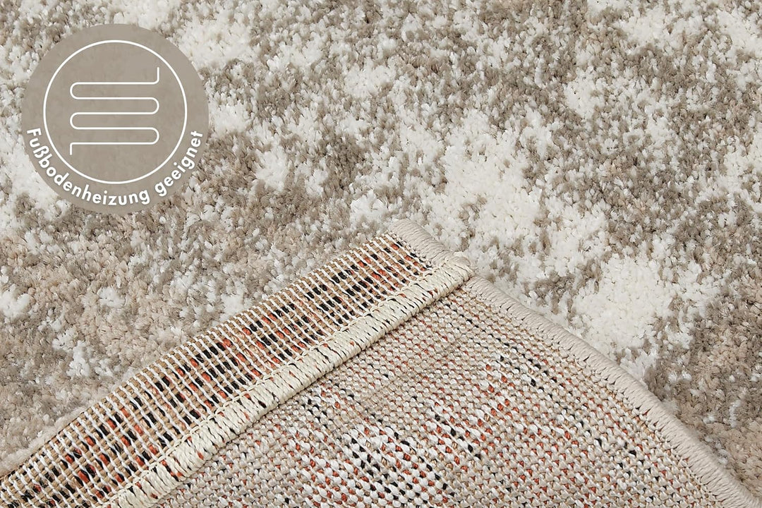 andiamo Webteppich moderner stilvoller Kurzflor Teppich robust und pflegeleicht aus 100% Polypropyle
