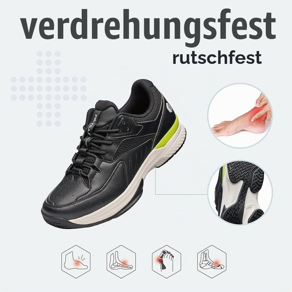FitVille Extra Weit Tennisschuhe Damen Breit Hallenturnschuh Atmungsaktiv Training Schuhe für Tenni