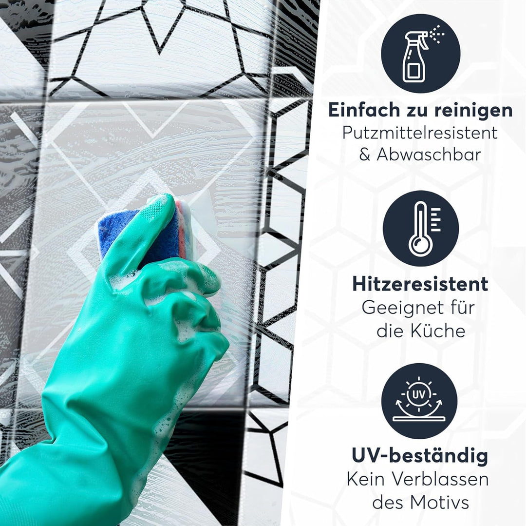 CREATISTO Mosaik-Fliesen Fliesensticker Fliesenfolie - Selbstklebende Fliesen Folie I Stickerfliesen