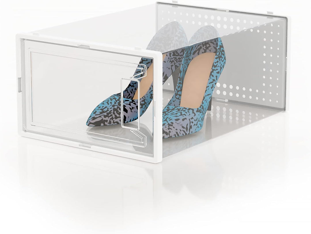 Secret Space 12 Stück grosse Schuh-Organizer-Aufbewahrungsboxen für Schrank, modulare, platzsparende