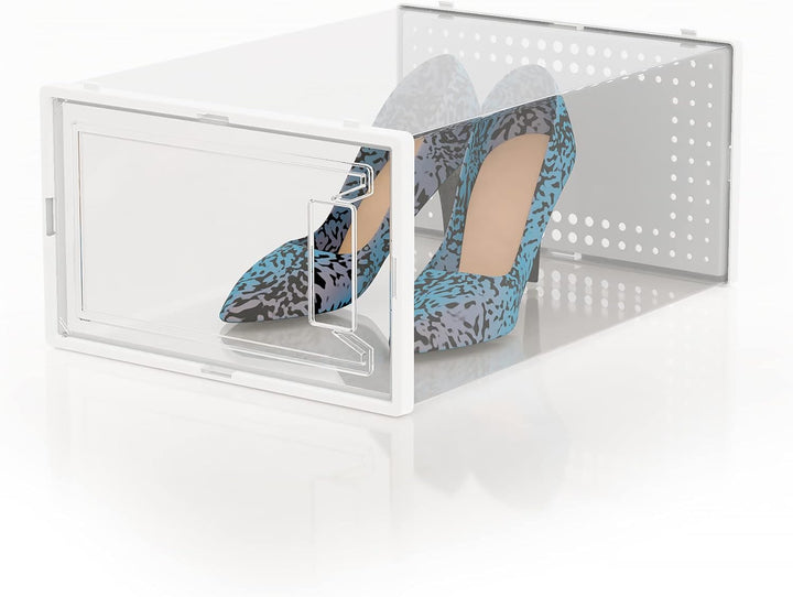 Secret Space 12 Stück grosse Schuh-Organizer-Aufbewahrungsboxen für Schrank, modulare, platzsparende