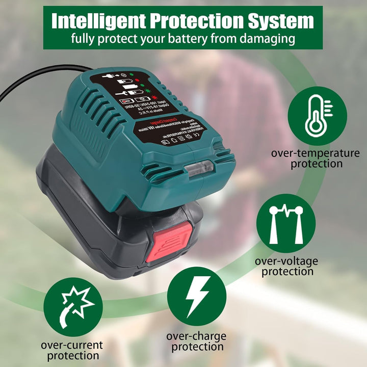 Mini Akku Ladegerät für Bosch Haus und Garten 18V, Schnellladegerät Ersatz AL1830CV für Bosch PBA PS