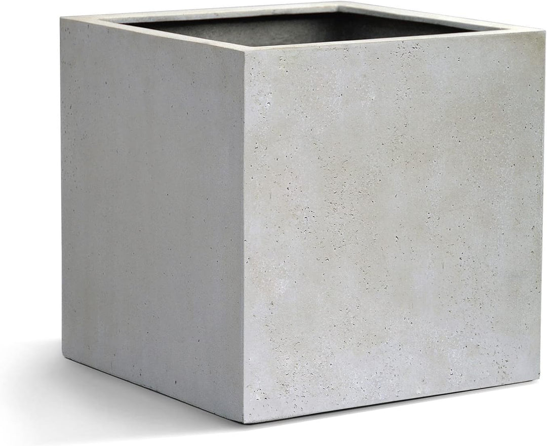 ESCHBACH® Pflanzkübel Cube 40 Creme Weiss Quadratisch * 40 x 40 x 40 cm * 10 Jahre Garantie 40x40x40
