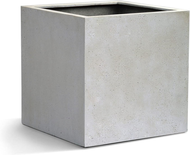 ESCHBACH® Pflanzkübel Cube 40 Creme Weiss Quadratisch * 40 x 40 x 40 cm * 10 Jahre Garantie 40x40x40