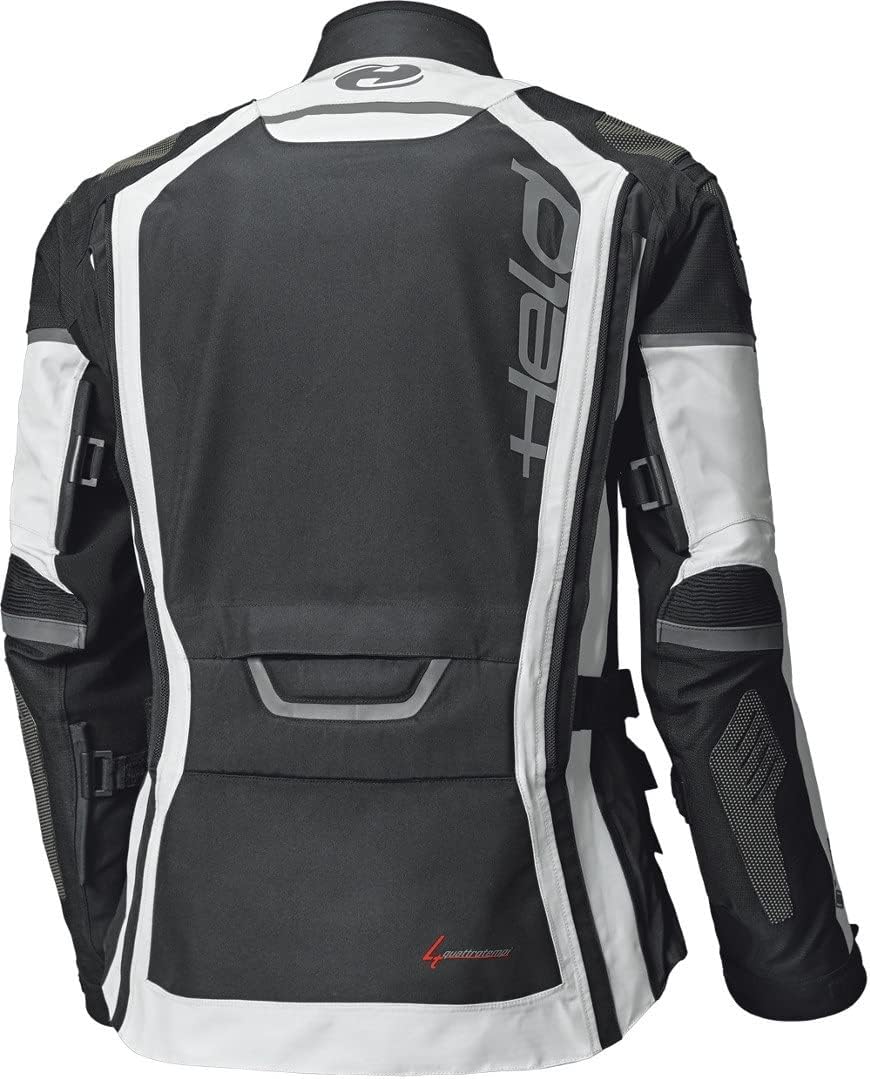 Held Motorradjacke mit Protektoren Motorrad Jacke Atacama Textiljacke GTX grau/rot XXL (lang), Herre