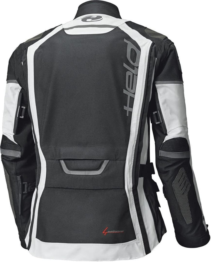 Held Motorradjacke mit Protektoren Motorrad Jacke Atacama Textiljacke GTX grau/rot XXL (lang), Herre