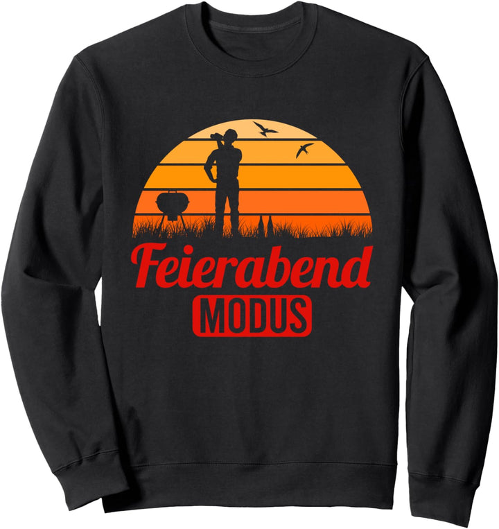 Bier trinken nach der Arbeit im Feierabend Modus Sweatshirt