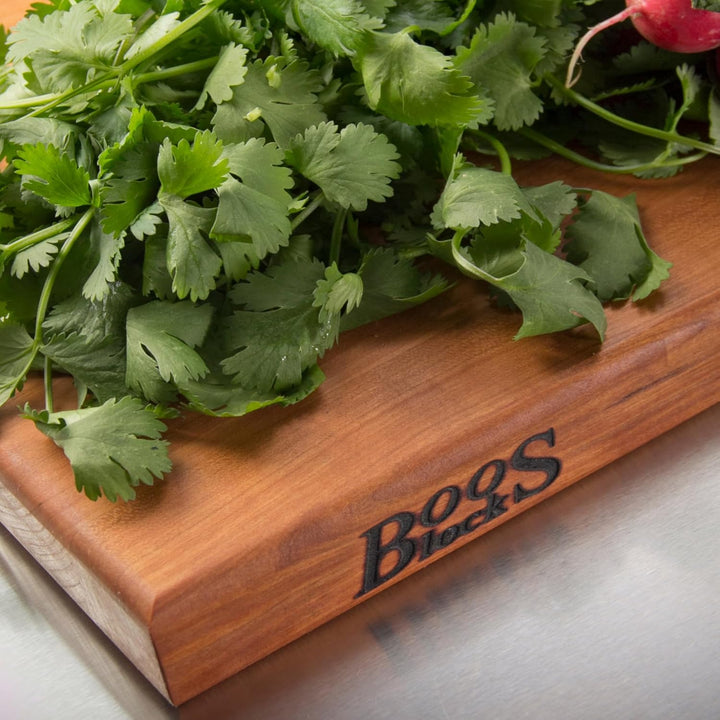 Boos Block Schneidebrett Kirschholz – Profi-Schneidebrett – Hackblock – Lebensmittelecht – 46 x 31 x