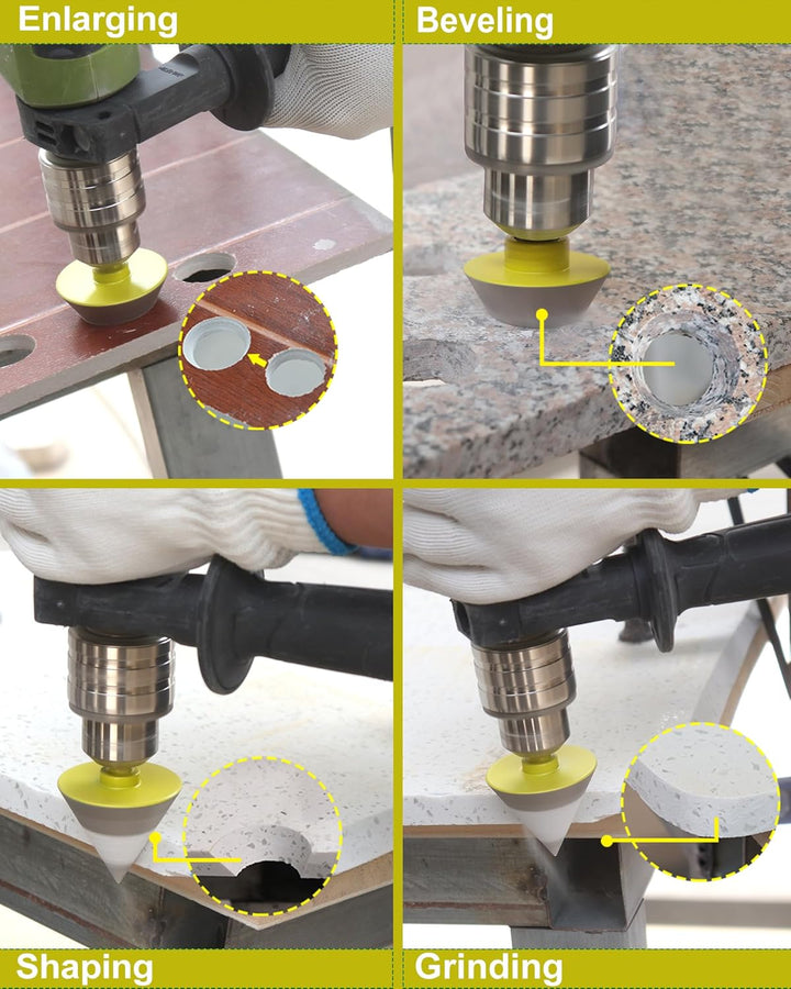 Diamant Fasenbohrer 20mm Fliesenfräser SANLEETEK - Anfasen, Formen, Vergrössern und Schleifen von Lö