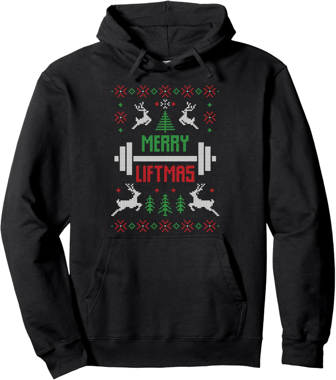 Ugly Christmas Sweater Fitness Gewicht-Heben Weihnachten Pullover Hoodie
