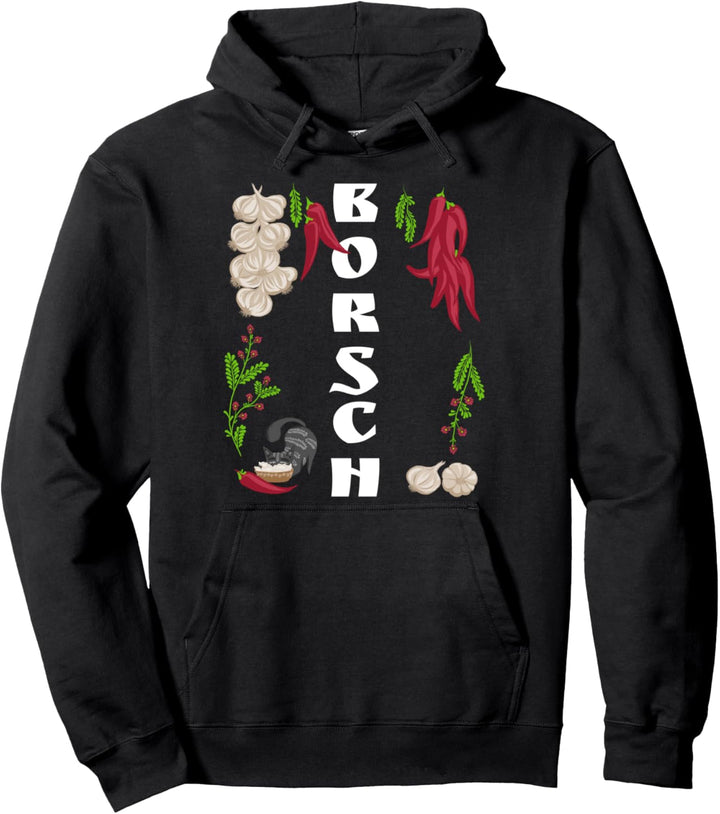 Borschtsch - Lustiges Ukrainisches Essen Nach Vyshyvanka-Art Pullover Hoodie