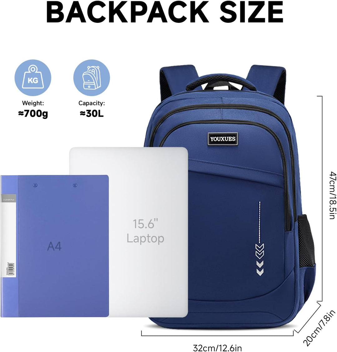 Amythe Schulrucksack Jungen Teenager Grosser Kapazität 30L, Rucksack Schule Gymnasium Oberstufe Schu