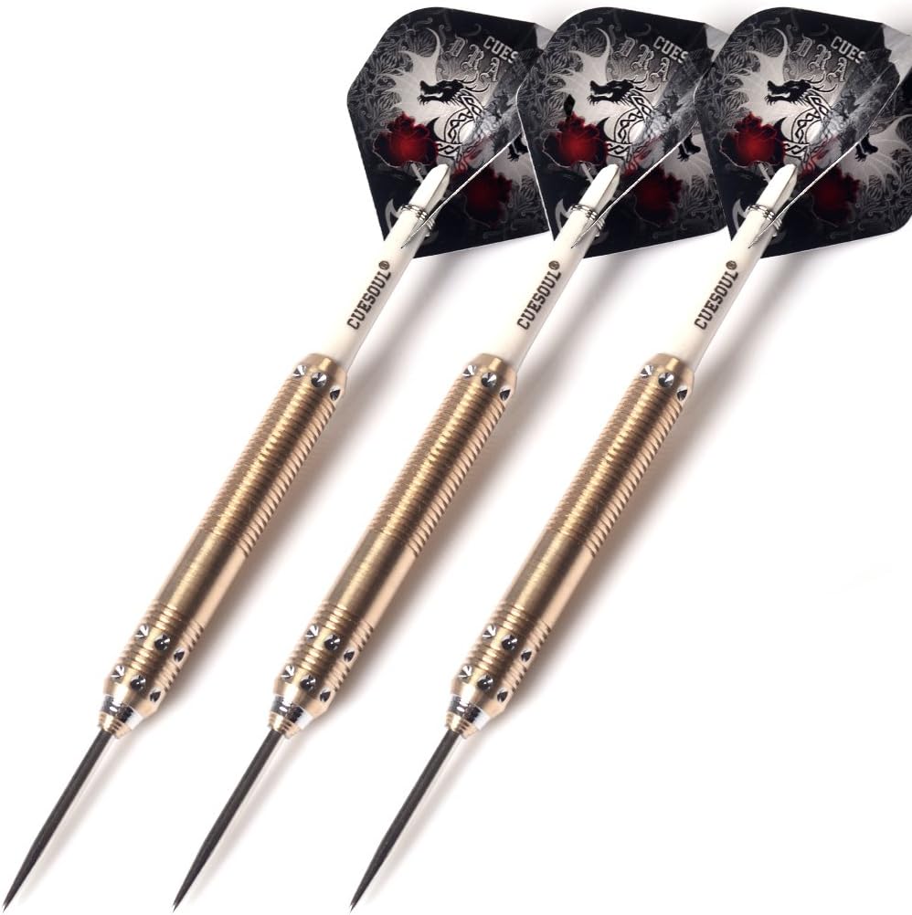 CUESOUL Dragon Deluxe Messing Steel Dartpfeile, 21 Gramm J2107 25 Gramm, J2107 25 Gramm