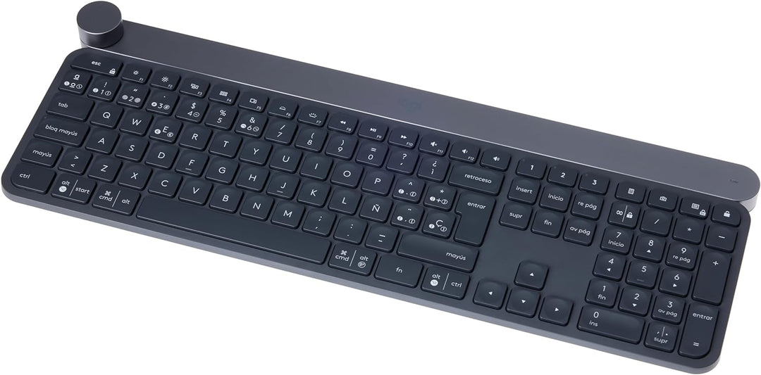 Logitech Craft Kabellose Tastatur, Bluetooth & 2.4 GHz Wireless Verbindung, Programmierbarer Drehreg
