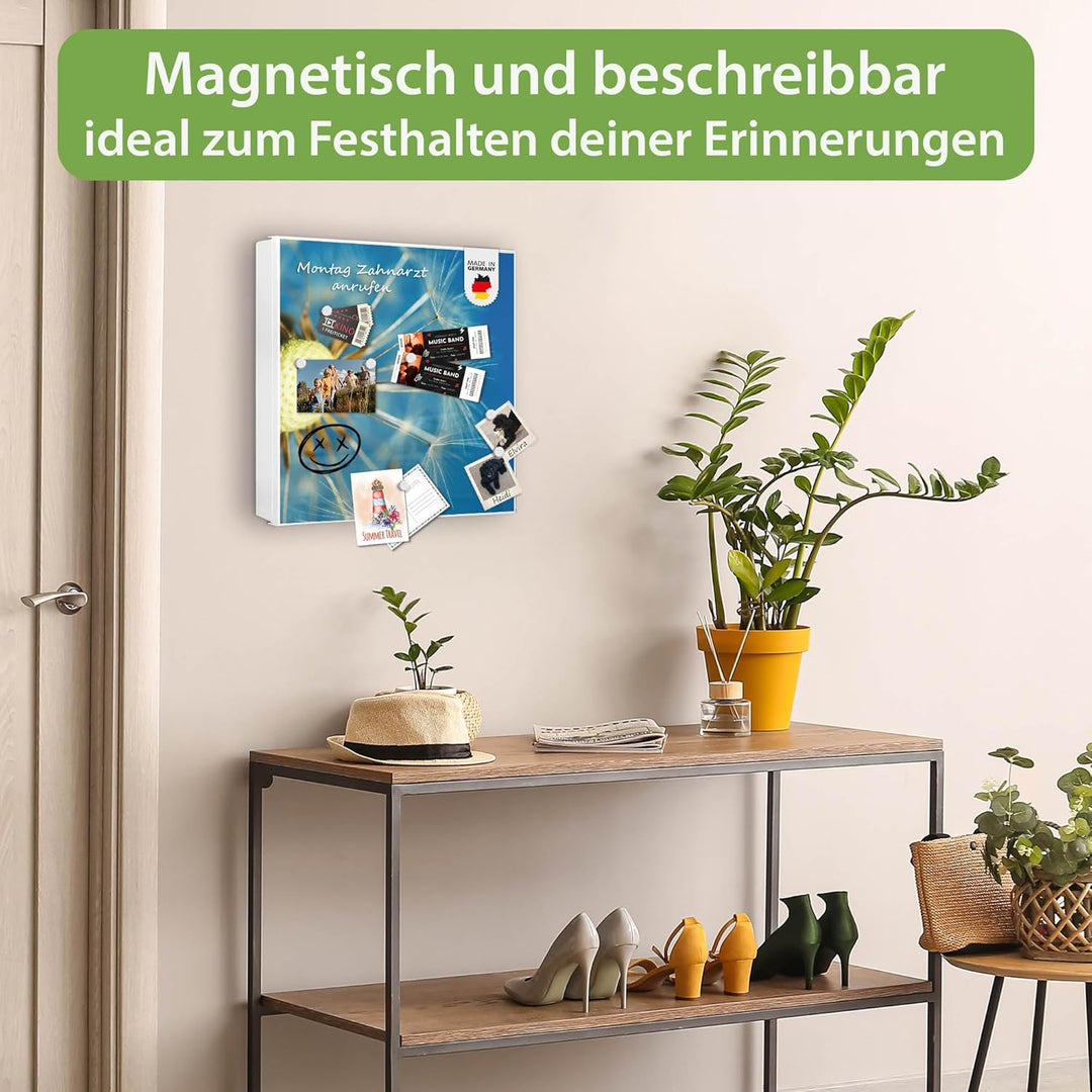 banjado Grosser Schlüsselkasten Metall - Schlüsselbox 30x30cm mit 32 Haken - Schlüsselkasten modern