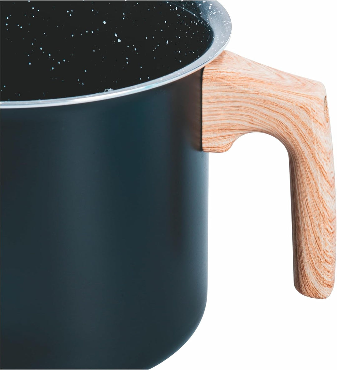 SìChef Milchtopf Aluminium 1,7l Keramik Innenbeschichtung Griff Holzoptik