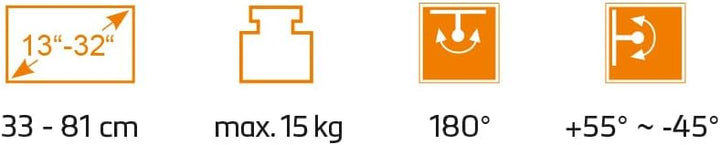 My Wall TV-Wandhalterung für Wohnmobile – HC1-2L, TV Wandhalterung für Wohnmobil und Wohnwagen, Fern