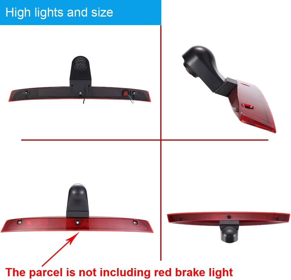 「Rückfahrkamera Transportster + 4.3 Zoll TFT LCD Bildschirm Auto Monitor」Bremsleuchte Auto Dach Rück