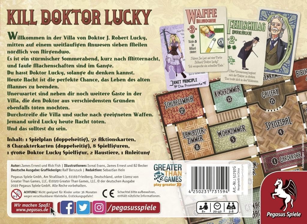 Pegasus Spiele 51797G Kill Doktor Lucky