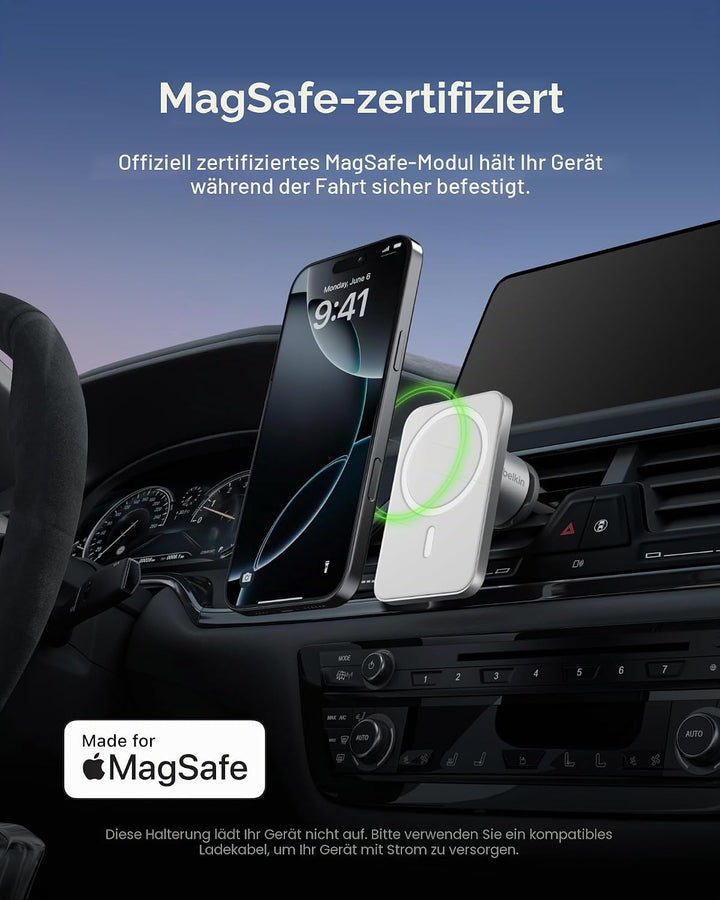 Belkin PRO Kfz-Halterung mit MagSafe für iPhone 13 Serie (magnetische Autokupplung für alle iPhone 1